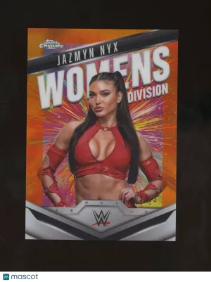 Jazmyn Nyx 2025 Topps Chrome WWE Womens Division #WD-JAZ Orange Refractor 03/25 NXT