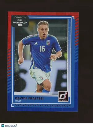 Davide Frattesi 2025 Panini Donruss Road to FIFA World Cup #113 Red Blue Maze Italy