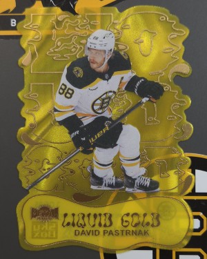 2024-25 Skybox Metal Universe David Pastrnak Liquid Gold #3 SSP