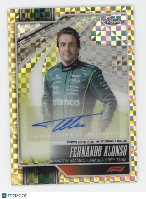 2026 Topps Chrome F1 Autograph Fernando Alonso #CAC-FA Gold Checker Flag 16/50