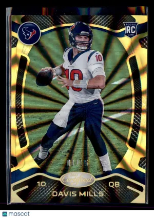2021 Panini Certified Davis Mills #122 Mirror Gold FOTL SN RC