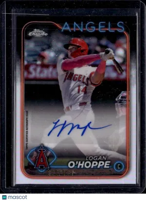 2024 Topps Chrome Update #AC-LO Logan O'Hoppe Autographs Refractors #/499
