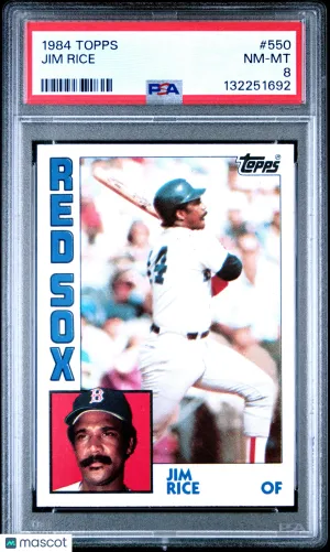 1984 Topps Jim Rice #550 PSA 8