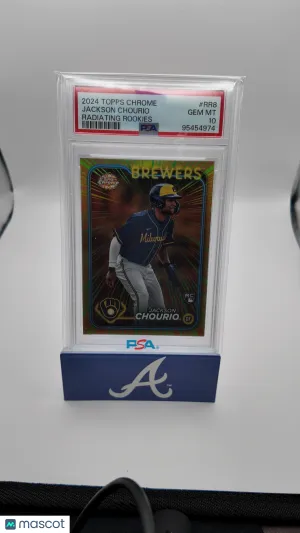 2024 Topps Chrome Jackson Chourio #RR-8 Radiating Rookies RC PSA 10