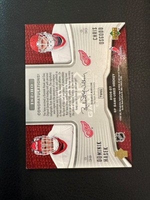 2006-07 SP Game Used - Hasek/Osgood - Dual Inked Sweaters /50 back