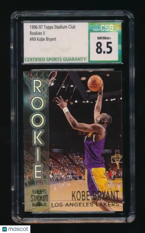 1996-97 Topps Stadium Club Kobe Bryant #9 Rookie Insert CSG 8.5