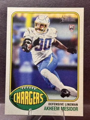 2026 Topps Heritage Football - Akheem Mesidor (RC) #276 Chargers