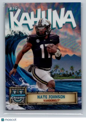 2024 Bowman Chrome University Big Kahuna Nate Johnson #BK-15 Vanderbilt Commodores Football Card