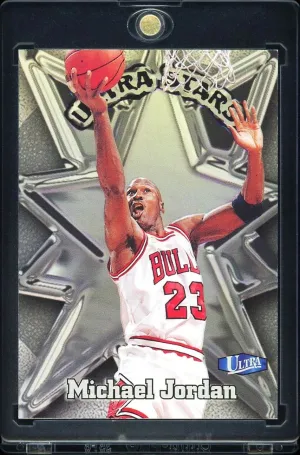 Michael Jordan 1997-98 Fleer Ultra #1 Ultra Stars SSP Foil Insert Bulls