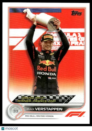 2022 Topps Formula 1 Max Verstappen Red Bull Racing #157 Near Mint Card