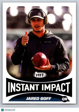 2017 SAGE HIT 57 Jared Goff Los Angeles Rams