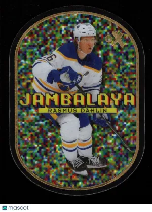 Rasmus Dahlin 2023-24 SkyBox Metal Universe #18 Jambalaya SSP Case Hit Sabres