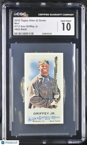 2010 Topps Allen & Ginter Ken Griffey Jr. A&G Back Mini #212 CGC 10 Seattle Mariners