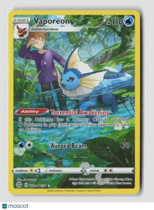 Pokemon 2022 Brilliant Stars Vaporeon CHR #TG02/TG30