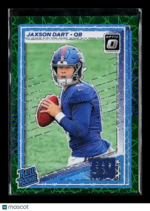 2025 Panini Donruss Optic Jaxson Dart #273 Green Velocity