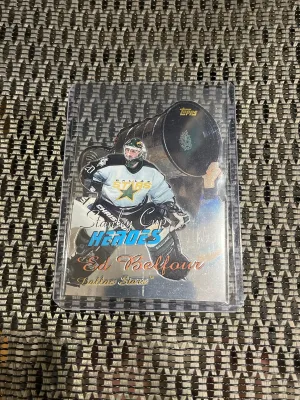 1999 Ed Belfour Topps Stanley Cup Heroes front