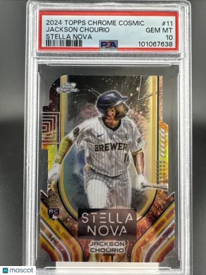 2024 Topps Cosmic Chrome Jackson Chourio #SN-11 [Base] Rookie Insert PSA 10