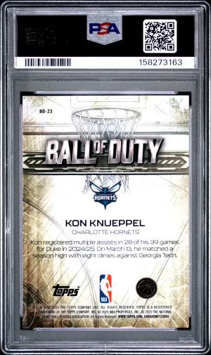 2025 Topps Chrome Ball Of Duty Kon Knueppel #BD-23 back