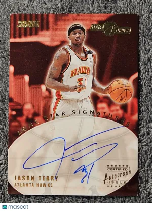 2001 Topps Stadium Club Lone Star Signatures #LS-JT Jason Terry Autograph Auto