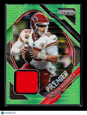2025 Panini Prizm Football Patrick Mahomes II #PY-PMA Green Pulsar Memorabilia