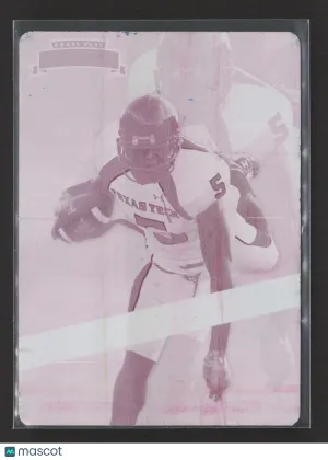 2009 Press Pass Legends Michael Crabtree AC-20 Magenta Printing Plate 1/1 Football Card
