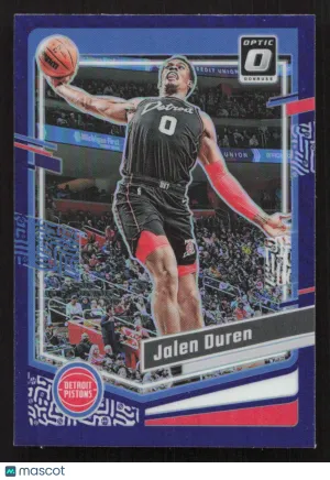 2023-24 Donruss Optic Jalen Duren #187 Purple