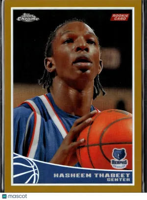 Hasheem Thabeet 2008 Topps Chrome Gold Refractor /50 Memphis Grizzlies