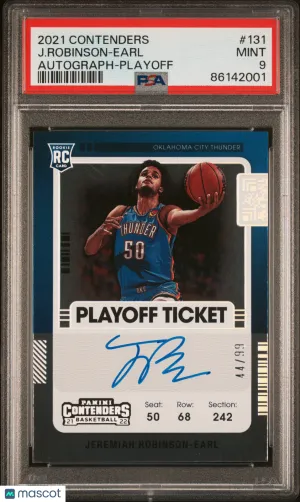 2021 Panini Contenders J. Robinson-Earl Autograph Playoff PSA 9
