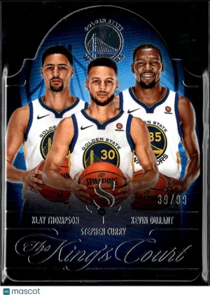 Klay Thompson Kevin Durant Stephen Curry 2025 Panini Silhouette The King's Court Golden State Warriors