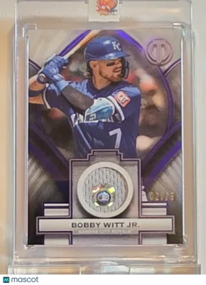 2026 Topps Tribute Bobby Witt Jr. #SOA-BW Purple /75 Short Print Mint Insert Relic Memorabilia