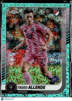 2025 Topps Chrome MLS Aqua Shimmer RC #28 Tadeo Allende Inter Miami CF 083/100