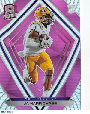 2021 Panini Chronicles Spectra Draft Picks Ja'Marr Chase Pink Rookie RC #283 LSU Tigers