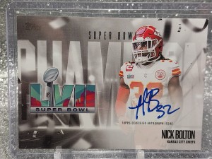 2026 TOPPS FLAGSHIP FOOTBALL SUPER BOWL CHAMPION NICK BOLTON AUTO