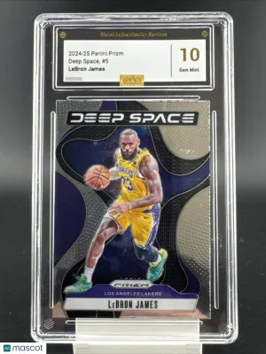 2024-25 Panini Prizm LeBron James #5 Silver Prizm Parallel/Variety Insert PSA 10