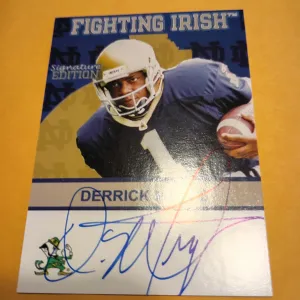 2004 TK Legacy Notre Dame Fighting Irish Signatures Derrick Mayes