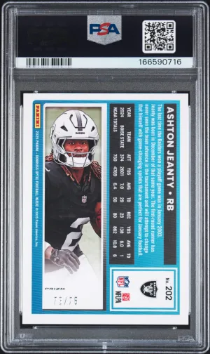 2025 Panini Donruss Optic Ashton Jeanty #202 Electricity back