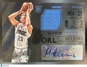 Absolute Mario Hezonja Frequent Flyer Jersey Autographs #FJA-MH Orlando Magic