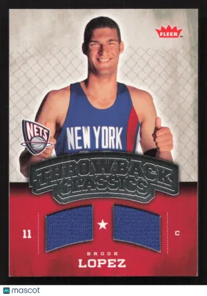 2008-09 Fleer Brook Lopez #NBA-BL NBA Throwback Classics MEM