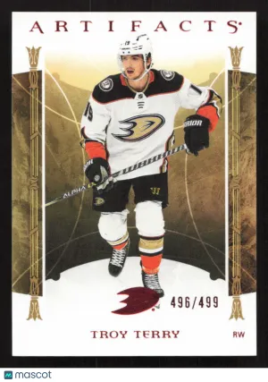 2022-23 Upper Deck Artifacts Troy Terry #111 Ruby SN