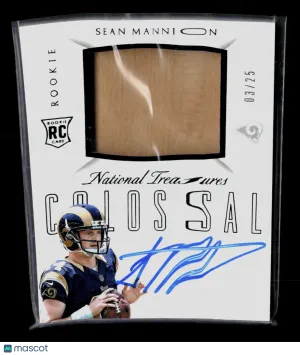 2016 Panini National Treasures Colossal Sean Mannion #RCO-SM 03/25 RC Memorabilia Auto