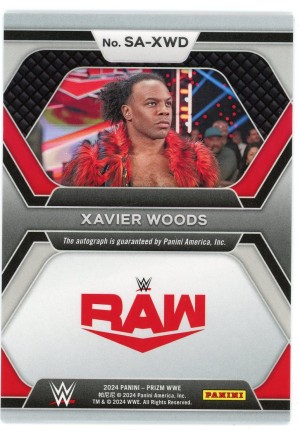 2024 Panini Prizm WWE Xavier Woods Superstar Autograph #SA-XWD back