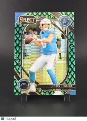 2026 Panini Select Justin Herbert #232 Green Dragon Scale Prizm /81