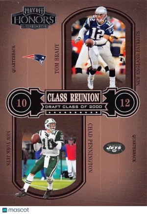 2004 Playoff Honors Class Reunion Chad Pennington Tom Brady #CR-17 New England Patriots New York Jets