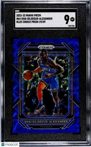Shai Gilgeous-Alexander 2022 Panini Prizm Blue Choice 49 SGC 9