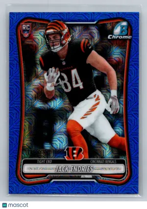 2026 Bowman Mega Jack Endries #BCV-166 Blue Refractor 34/150 Rookie Cincinnati Bengals