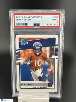 2020 Panini Donruss Jerry Jeudy #307 Rookie PSA 9