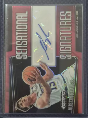 2024 Panini Prizm Black Sensational Signatures Red Austin Reaves Auto 42/99