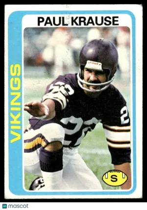 1978 Football Paul Krause #378