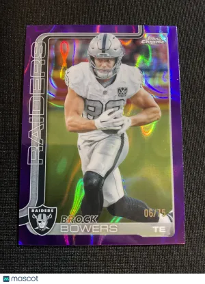 2025 Topps Chrome Brock Bowers #178 Purple /75