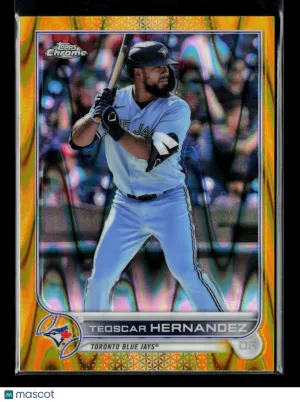 2022 Topps Chrome Teoscar Hernández #185 Gold Wave Refractor